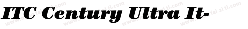 ITC Century Ultra It字体转换